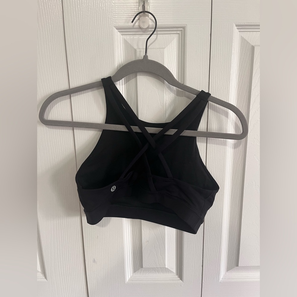 Lululemon Energy Bra High Neck Black Size 6 - Picture 6 of 7